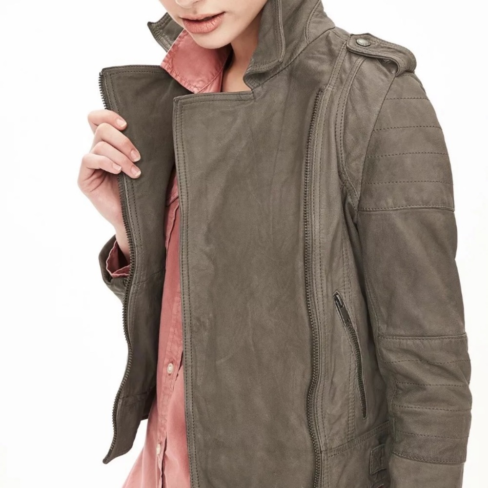 Banana Republic Leather Moto Jacket